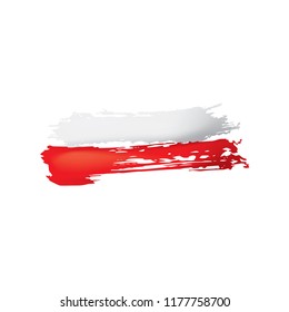 Poland flag, vector illustration on a white background.