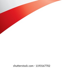 Poland flag, vector illustration on a white background