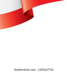 Poland flag, vector illustration on a white background