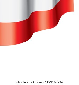 Poland flag, vector illustration on a white background