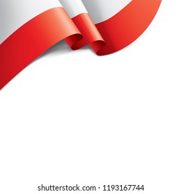 Poland flag, vector illustration on a white background
