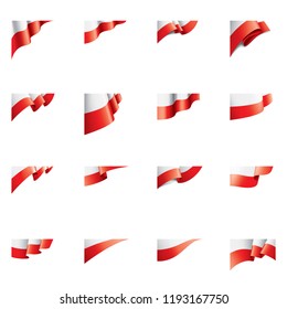Poland flag, vector illustration on a white background