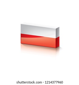 Poland flag, vector illustration on a white background