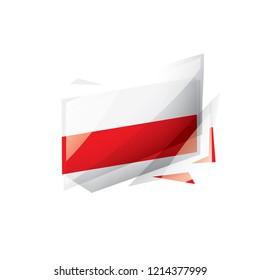 Poland flag, vector illustration on a white background