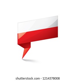 Poland flag, vector illustration on a white background