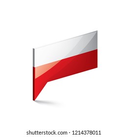 Poland flag, vector illustration on a white background