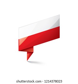 Poland flag, vector illustration on a white background