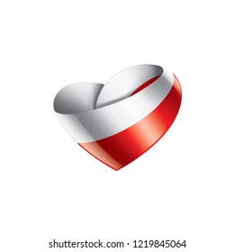 Poland flag, vector illustration on a white background