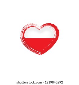 Poland flag, vector illustration on a white background
