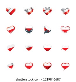 Poland flag, vector illustration on a white background