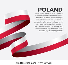 Poland flag, vector illustration on a white background