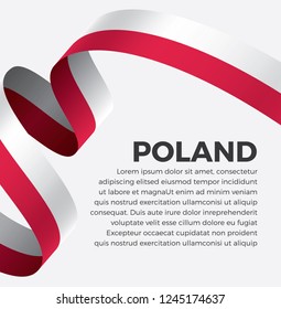 Poland flag, vector illustration on a white background