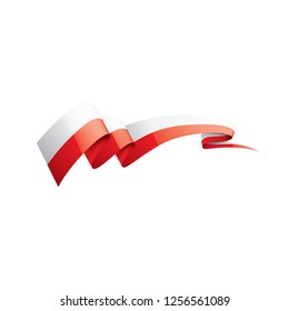 Poland flag, vector illustration on a white background
