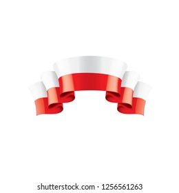 Poland flag, vector illustration on a white background