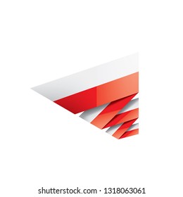 Poland flag, vector illustration on a white background