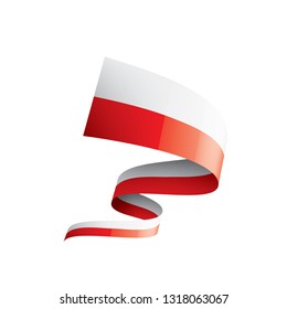 Poland Flag Form Wave Ribbon Vector Stock Vector (Royalty Free ...