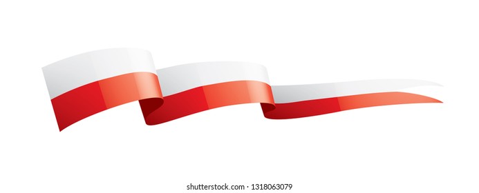 Poland flag, vector illustration on a white background