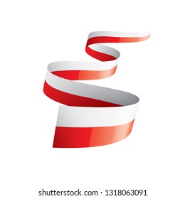 Poland flag, vector illustration on a white background