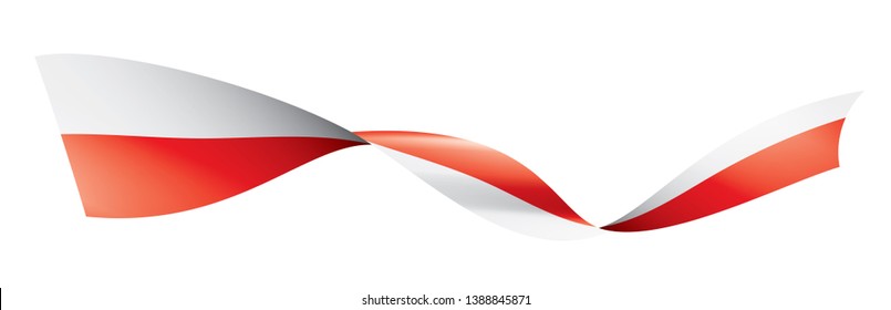 Poland flag, vector illustration on a white background