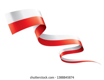 Poland flag, vector illustration on a white background