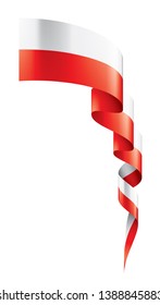 Poland flag, vector illustration on a white background