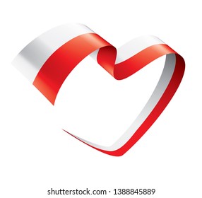 Poland flag, vector illustration on a white background