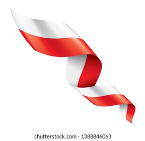 Poland flag, vector illustration on a white background