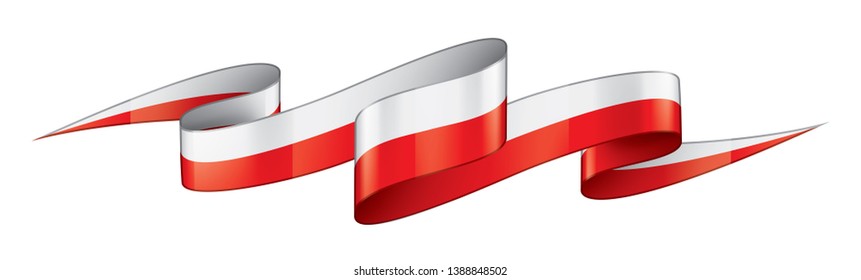 Poland flag, vector illustration on a white background