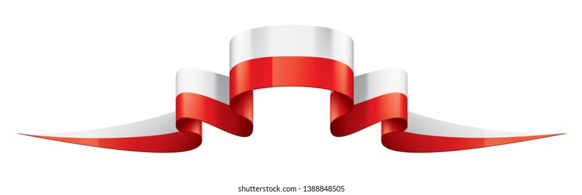 Poland flag, vector illustration on a white background