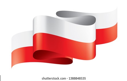 Poland flag, vector illustration on a white background