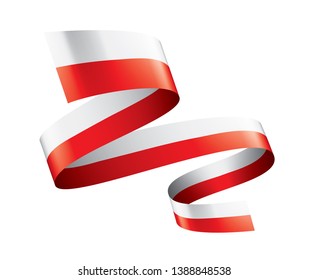 Poland flag, vector illustration on a white background