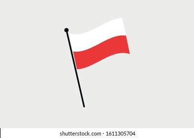 Poland flag vector ilustration,Poland flag icon 