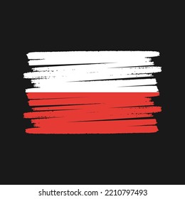 Vector de bandera de Polonia. Bandera nacional