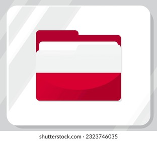 Icono de indicador de carpeta brillante de Polonia