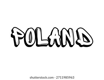 Poland graffiti word Vector fuente
Palabra de fuente del Vector en un fondo blanco