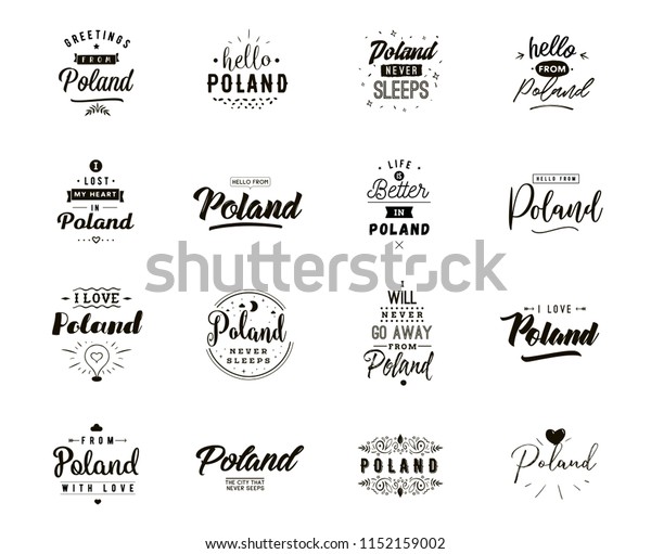 Poland Greeting Cards Vector Design Isolated Stock Vector - 