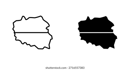 Polen Icon Design Kollektion. Vektorzeichen und Symbol für UI-Designs