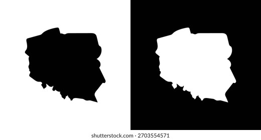 Polen Symbol Illustration doodle. Flache Illustration, Vektorsatz