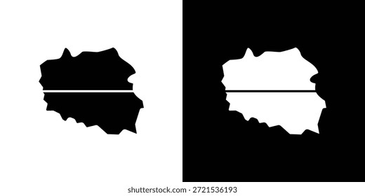 Polen Symbol Silhouette Vektor flache Illustration Design Pack.
