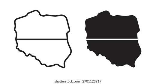 Polnische Ikone, Vektorgrafik-Sammlung. Vektorgrafiken mit Stocksymbolen