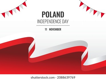 Poland Independence day background banner for national celebration.