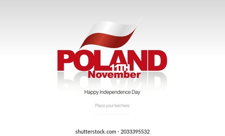 Poland Independence Day flag logo icon banner