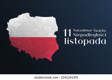 Poland Independence Day, Poland map, vector illustration