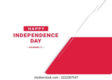 Día de la Independencia de Polonia. Ilustración vectorial. La ilustración es adecuada para banners, volantes, pegatinas, tarjetas, etc.