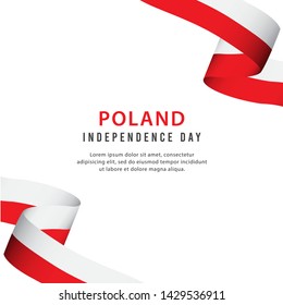 Poland independence day vector template. Design for banner, greeting cards or print.