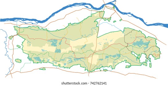 Poland: Kampinos National Park Vector Map