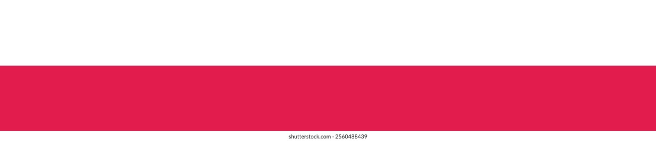 Poland long banner flag digital vector illustration