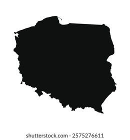 poland map black vector design