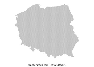 Poland map with dotted pattern vector illustration