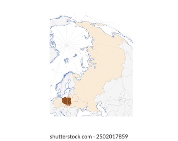 Poland Map in Eastern Europe: Illustration of European Country with Neighboring Nations - Ideal for Geography Studies